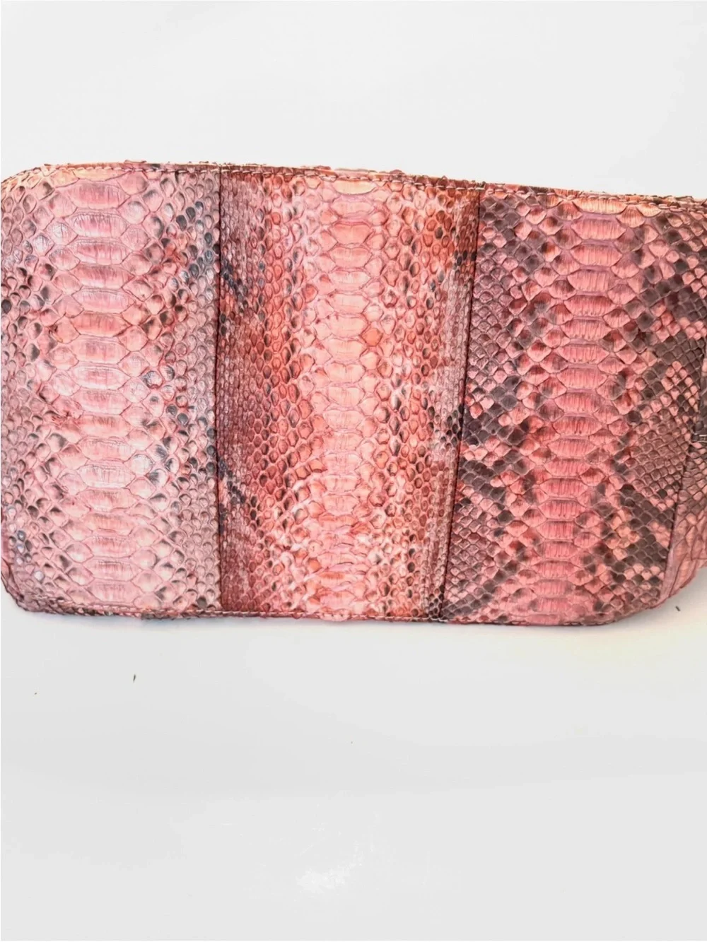 EXOTIC PYTHON Skin with a Pink and Black Pattern, Exotic Slouchy Hobo Bag